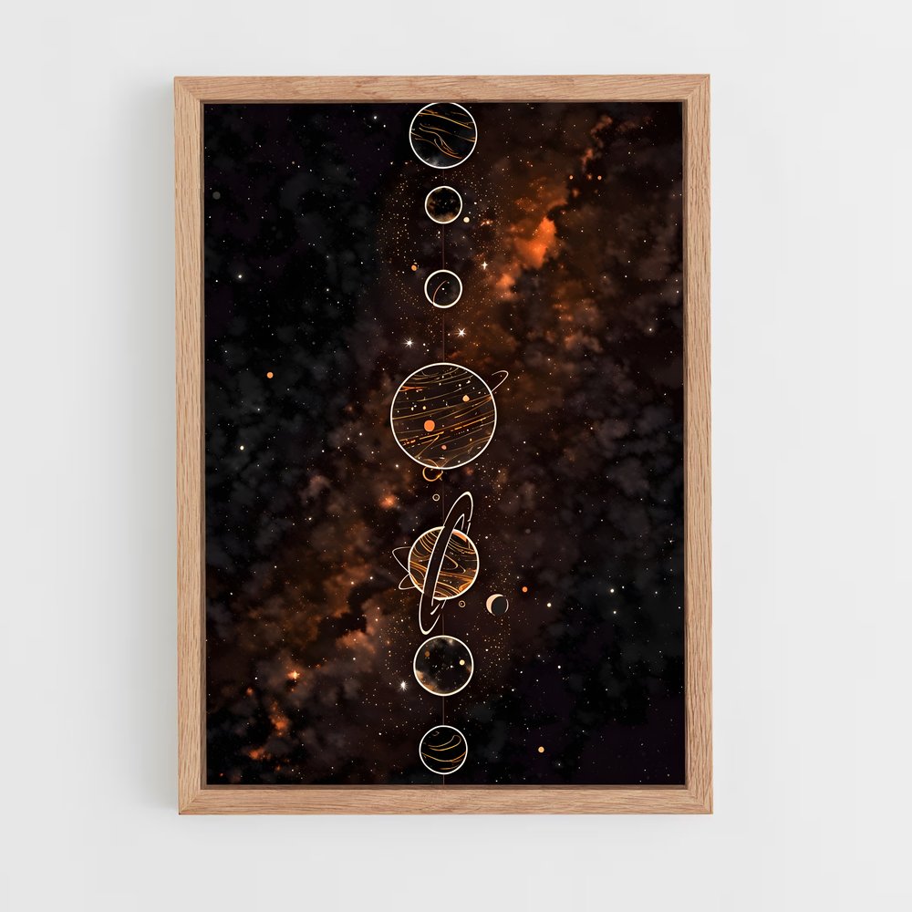 Poster Harmonie Astrale – affiche Système solaire (vue 4)